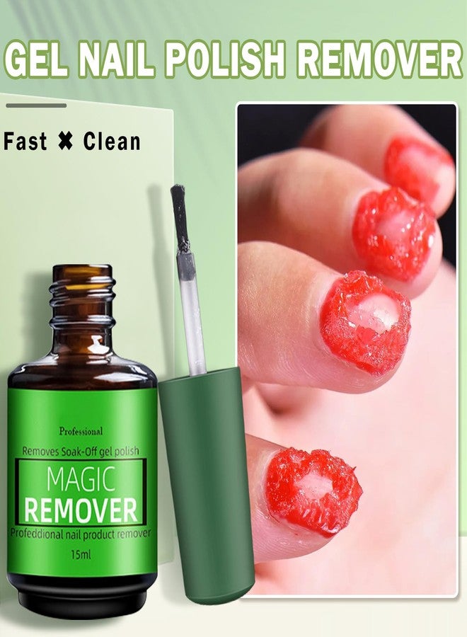 QIUFSSE Magic Remover Gel Polish,3PCS Gel Nail Remover,Professional Gel Remover for Nails,Quickly and Easily Removedor de Esmalte Gel (15ML) - Image 2