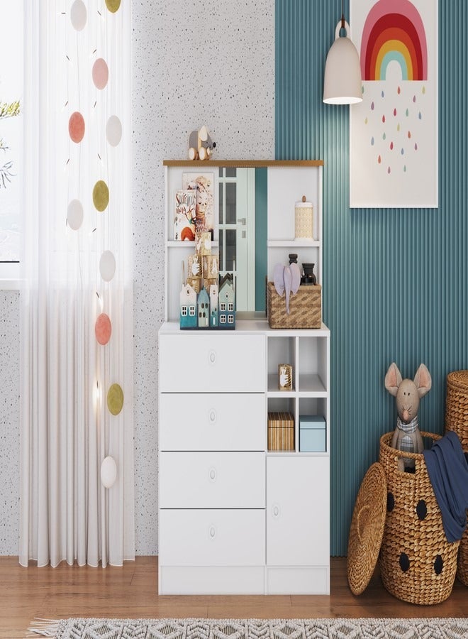 ART IN MOVEIS Baby storage Dresser 4drawers white color 89x116.3x38cm  - Image 1