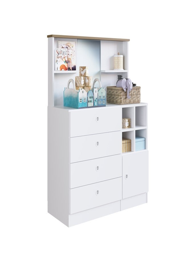 ART IN MOVEIS Baby storage Dresser 4drawers white color 89x116.3x38cm  - Image 2