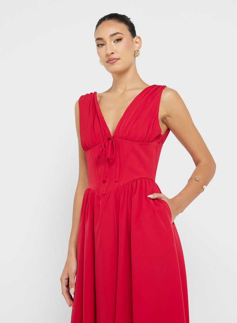 جينجر فستان بودي كورسيه أحمر - Image 3