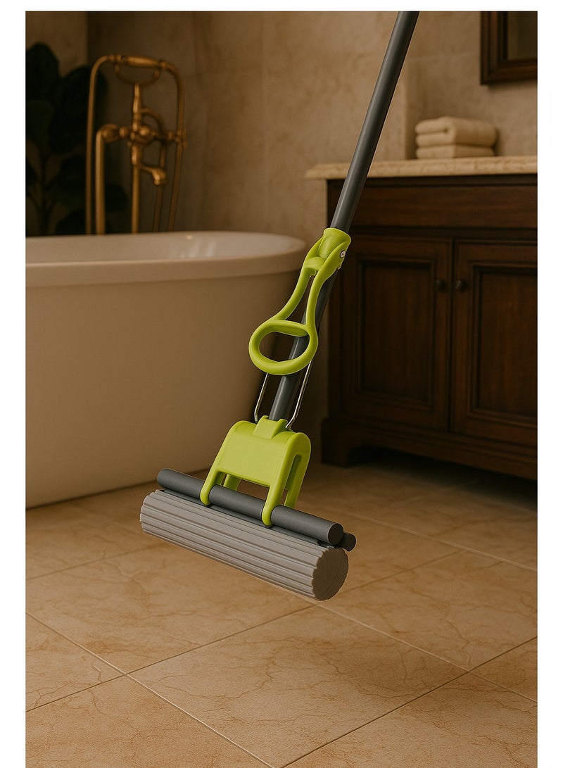 Royalford RoyalBright 26cm PVA Quadruple Rollers Sponge Mop RF12253GR Telescopic Handle, Quick Release Mop-head Household Cleaning Tool for Kitchen, Tiles, Multi-Surface Hard Floors Hardwood - Image 5