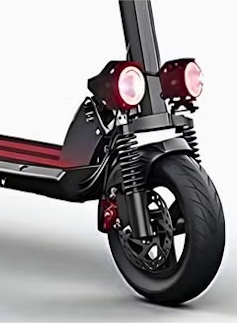 وينر سكاي سكوتر كهربائي قابل للطي E10 مُحسَّن - محرك 1200 واط، بطارية 48 فولت 13 أمبير/ساعة، أمان ضد السرقة، قيادة سلسة للغاية - أحمر - Image 3
