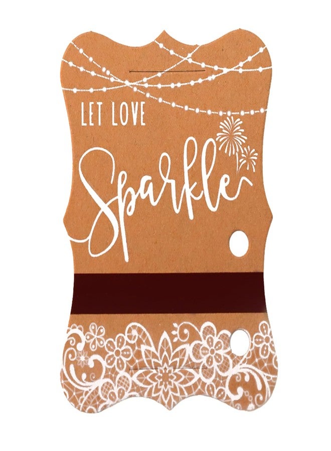 MGWOTH 100PCS Kraft Wedding Send-Off Sparkle Tags with Match Holder and Striker, Rustic White lace‘Let Love Sparkle’ Decor Craft Paper Sleeves for Ceremony Grand Exit, Parties, Graduation Favors, Engagement - Image 1