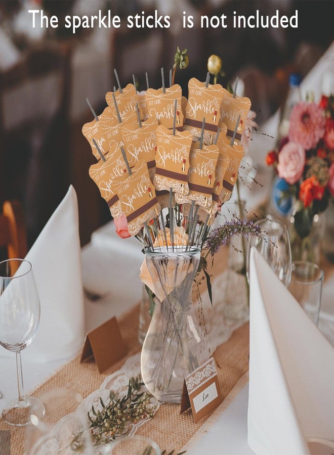 MGWOTH 100PCS Kraft Wedding Send-Off Sparkle Tags with Match Holder and Striker, Rustic White lace‘Let Love Sparkle’ Decor Craft Paper Sleeves for Ceremony Grand Exit, Parties, Graduation Favors, Engagement - Image 5