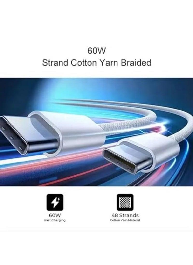 JAJEEK iPhone 16/15 Charging Cable 2M – 60W USB C to C Fast Charging Cable, Durable & High-Speed Data Transfer, Compatible with iPhone 16, 15, iPad, MacBook, and More - Image 3