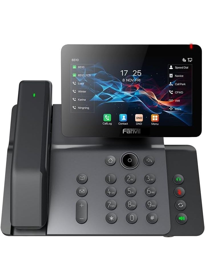 فانفيل هاتف IP ممتاز Fanvil V66-Pro بشاشة لمس قابلة للتعديل 7 بوصة، 20 خط SIP، Wi-Fi 6، وسماعة بلوتوث لاسلكية - Image 2