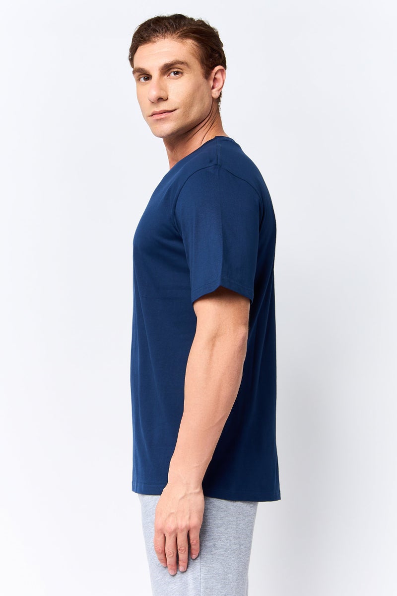 TapouT Men Sportswear FIt Short Sleeve Outdoor T-Shirt, Navy Blue - Image 3