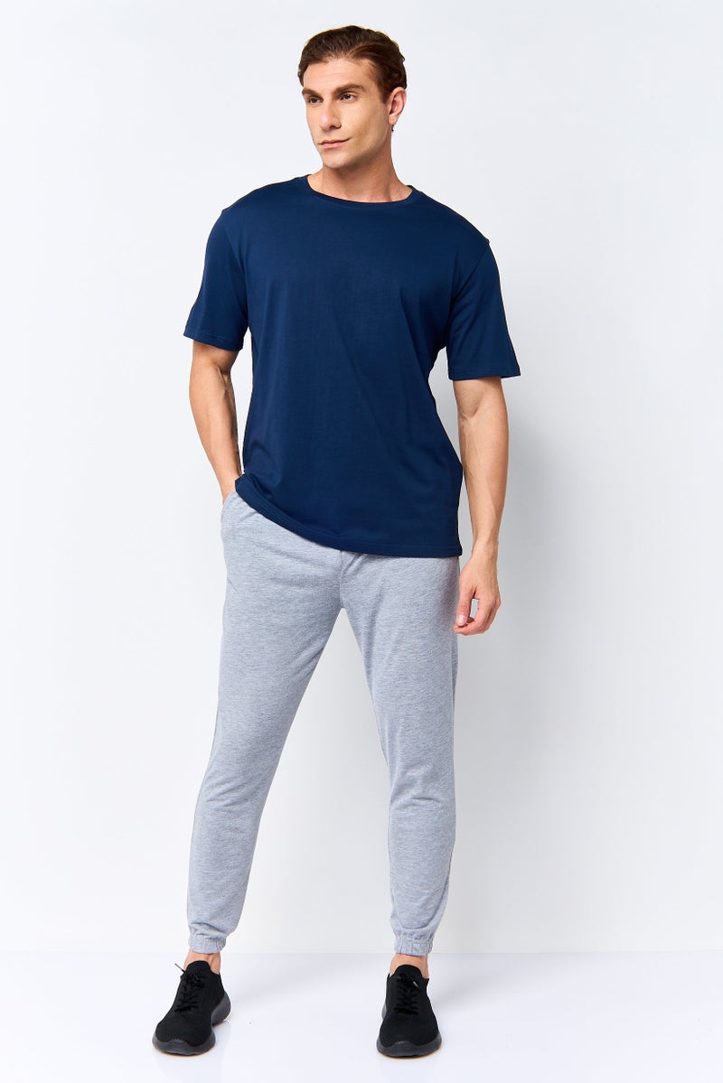 TapouT Men Sportswear FIt Short Sleeve Outdoor T-Shirt, Navy Blue - Image 2