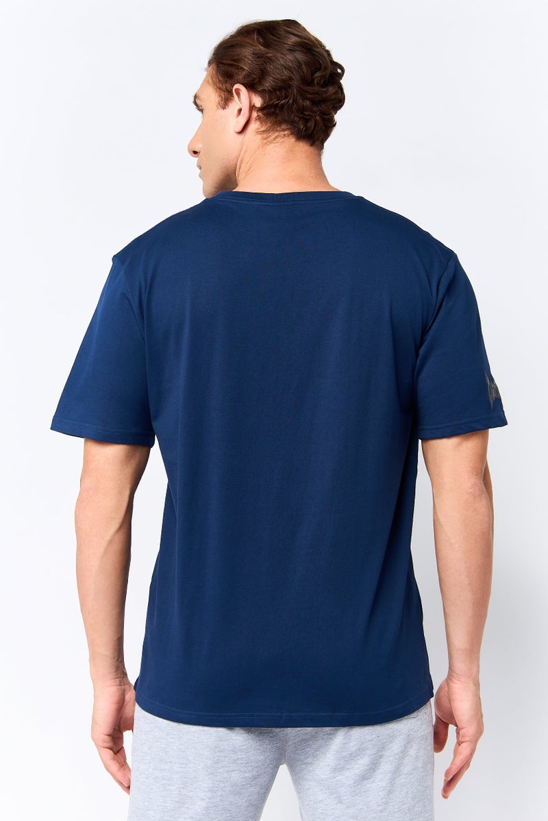 TapouT Men Sportswear FIt Short Sleeve Outdoor T-Shirt, Navy Blue - Image 4