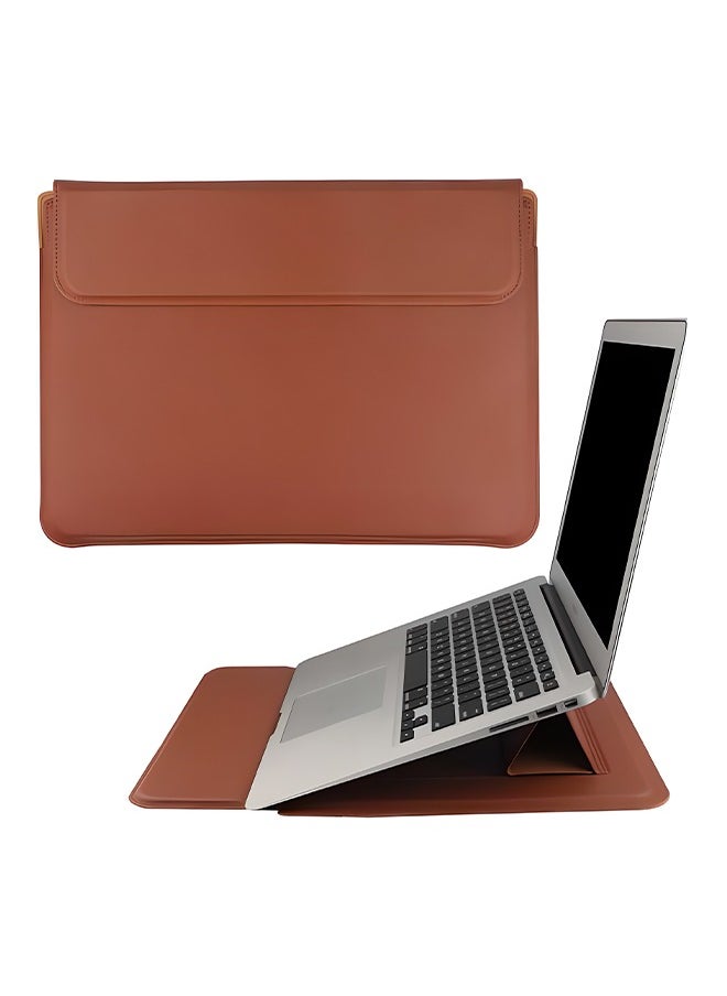 Generic - 3-in-1 Laptop Sleeve Protective PU Leather Tablet Case Waterproof Shockproof Magnetic Closure Adjustable Stand Built in Mouse Pad Lightweight Compatible with Microsoft Surface Laptop 5/4/3 13.5", MacBook Air 13.3"/13.6"/Pro 14.2" - Image 1