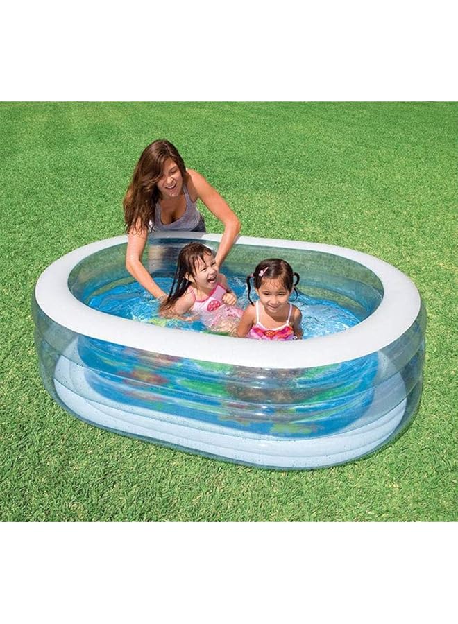 INTEX 57482 Inflatable Oval Fish Printed Kiddie Pool - Image 2