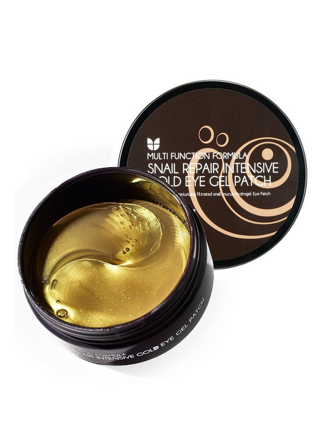 MIZON MIZON SNAIL INTENSIVE GOLD EYE GEL PATCH for Dark Circles, Moisturising Eye Serum Mask, Cooling Hydrogel for Under Eye Bags, Reduces Wrinkle 30 PAIRS (Gold & Snail) - Image 1