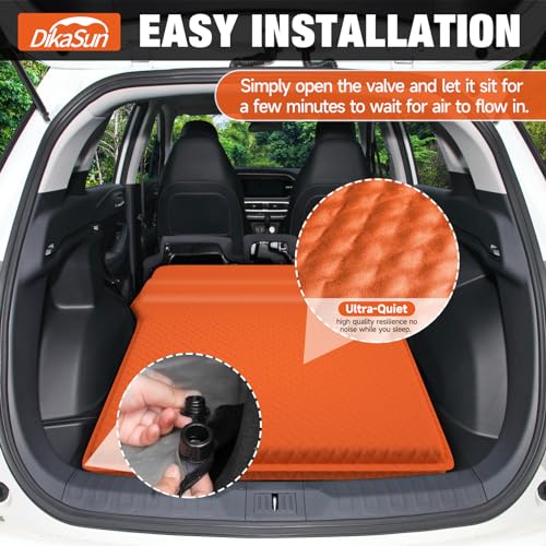 DikaSun SUV Air Mattress, Self-Inflating Memory Foam Car Bed Mattress for SUV, Travel Camping Car Sleeping Pad with Storage Bag - Image 3