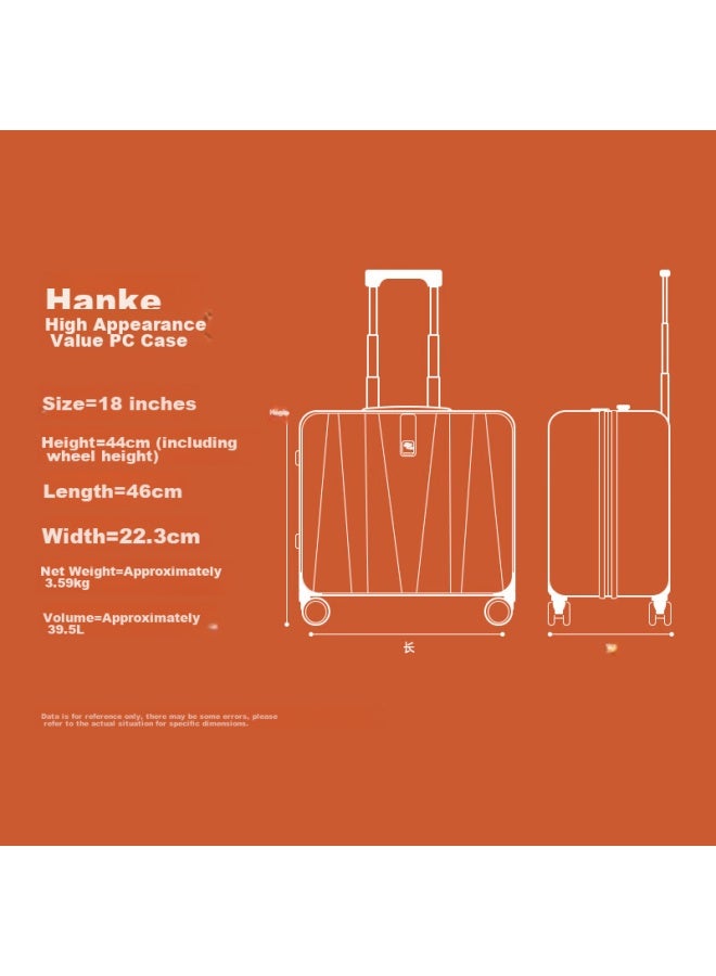 Hanke Luggage، حقيبة سفر للرجال والنساء، حقيبة سفر محمولة، 18 بوصة Ivory White، قفل بكلمة مرور، الأكثر مبيعًا في المتجر، نسخة مطورة - Image 3