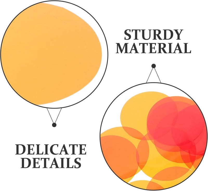 FUOYLOO 20pcs Warm Light Film Sticker: Color Correction Gel Sheets Round & Adhesive For Studio Led Lights - FiltersLighting Gels For Photo Strobe Headlight Diy Tint Led - Image 3