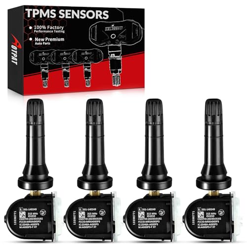 AOTPAT Pre-Programmed GM TPMS Sensor 315Mhz for:-Chevy Tahoe 2007-2020, Impala 2006-2020, Express 2008-2022, Silverado 2007-2016, Suburban Equinox Avalanche, for:-GMC Yukon 2007-2020, 13598771 (4Pcs) - Image 1