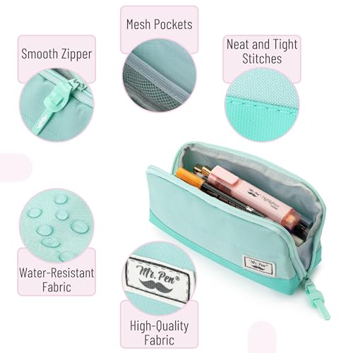 Mr. Pen- Pencil Case, Mint Green, Pencil Pouch, Pencil Bag, Pen Case, Pen Pouch - Image 4
