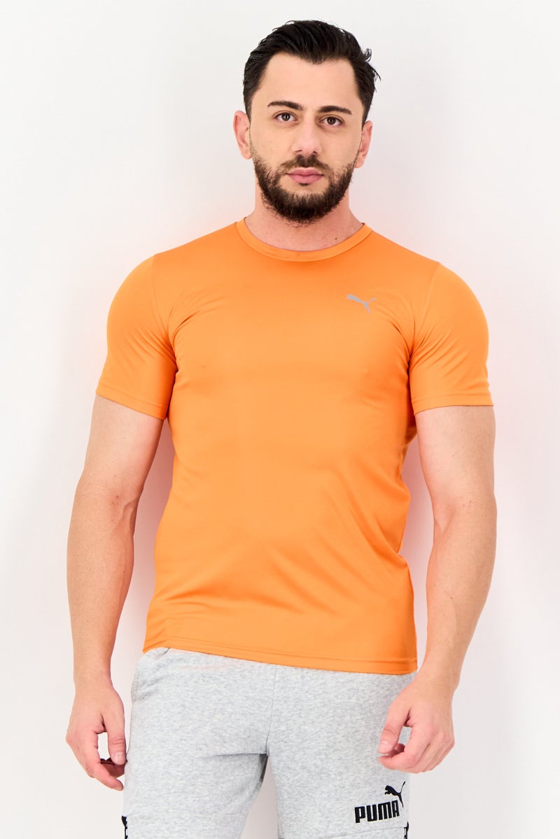 PUMA تي شيرت تدريب قصير الأكمام للرجال بتصميم ضيق، برتقالي - Image 1