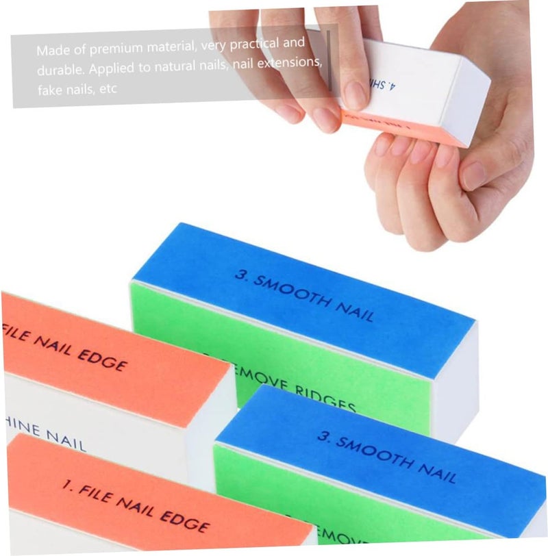 SMASOLO 10pcs Nail Buffer Block Portable Four Sided Nail Art Tools and Extensions Gentle Polishing and Practical - Image 4