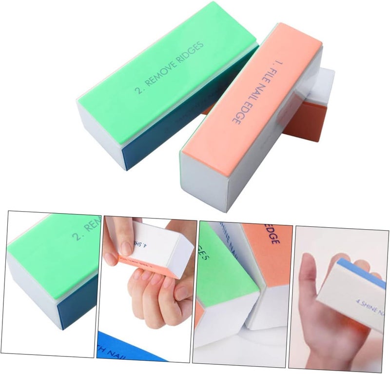 SMASOLO 10pcs Nail Buffer Block Portable Four Sided Nail Art Tools and Extensions Gentle Polishing and Practical - Image 1
