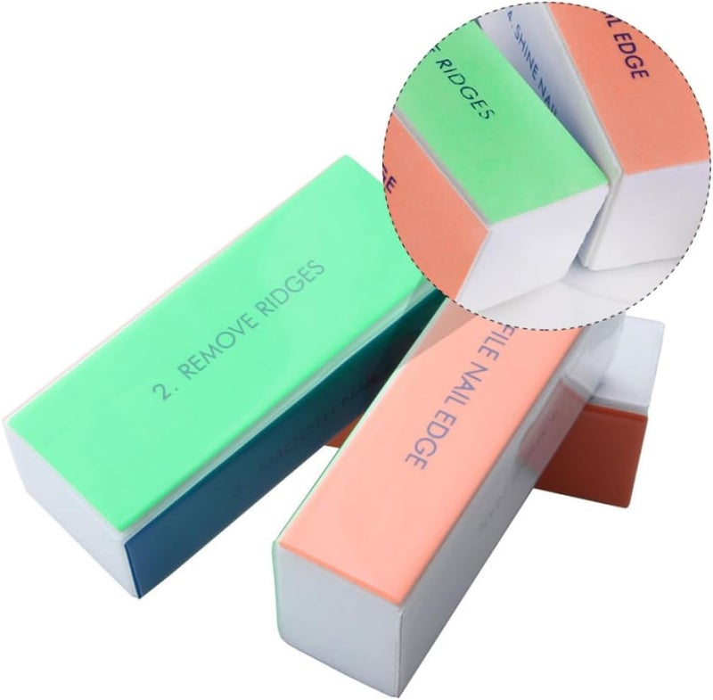SMASOLO 10pcs Nail Buffer Block Portable Four Sided Nail Art Tools and Extensions Gentle Polishing and Practical - Image 5
