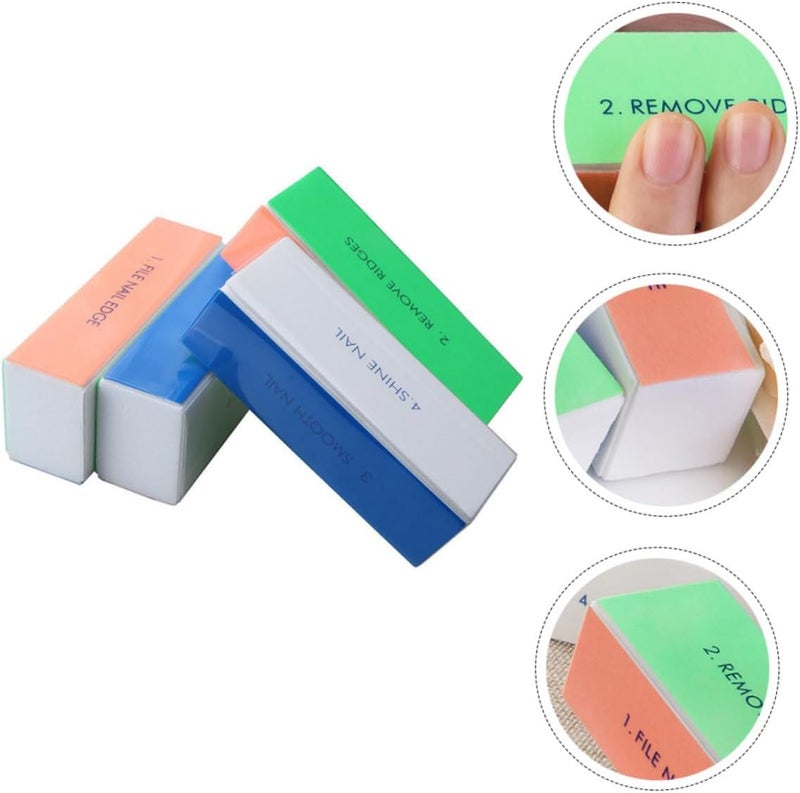 SMASOLO 10pcs Nail Buffer Block Portable Four Sided Nail Art Tools and Extensions Gentle Polishing and Practical - Image 3