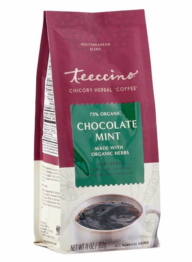 teeccino قهوة الأعشاب المحمصة الخفيفة بنكهة الشوكولاتة والنعناع خالية من الكافيين 11 - Image 1