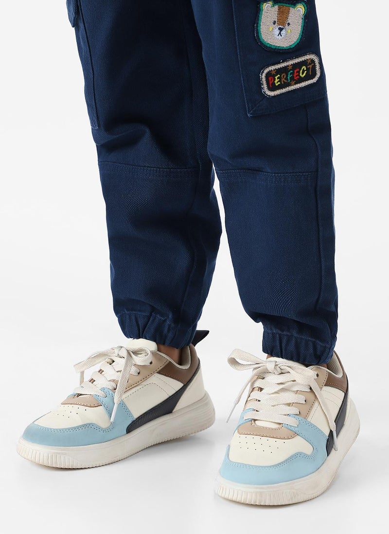 Nautinati Boys Bear Patch Denim Cargo Style Joggers - Image 5