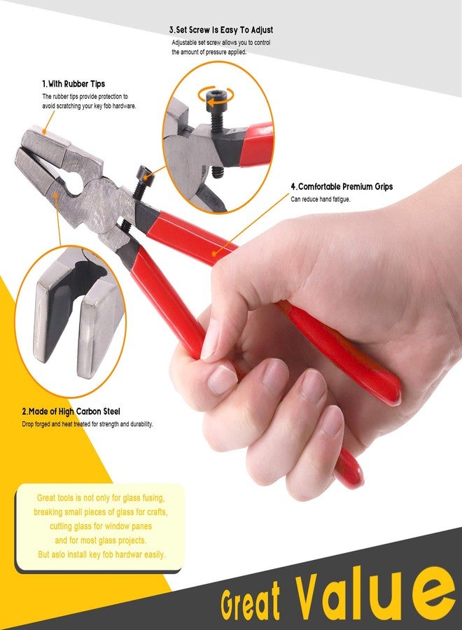 روستارك مجموعة أدوات Rustark مكونة من 40 قطعة بأربعة ألوان، تتضمن كماشة لصنع حلقات المفاتيح، كماشة زجاجية، وسلسلة مفاتيح مقاس 25 مم (1 بوصة) مع حلقة معدنية لصنع حبل وسلسلة مفاتيح. - Image 5