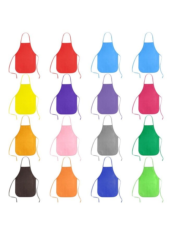 KUUQA 16 Pack Kids Art Aprons Children Painting Aprons Art Smocks Bulk For Craft Home Kitchen Classroom - Image 2