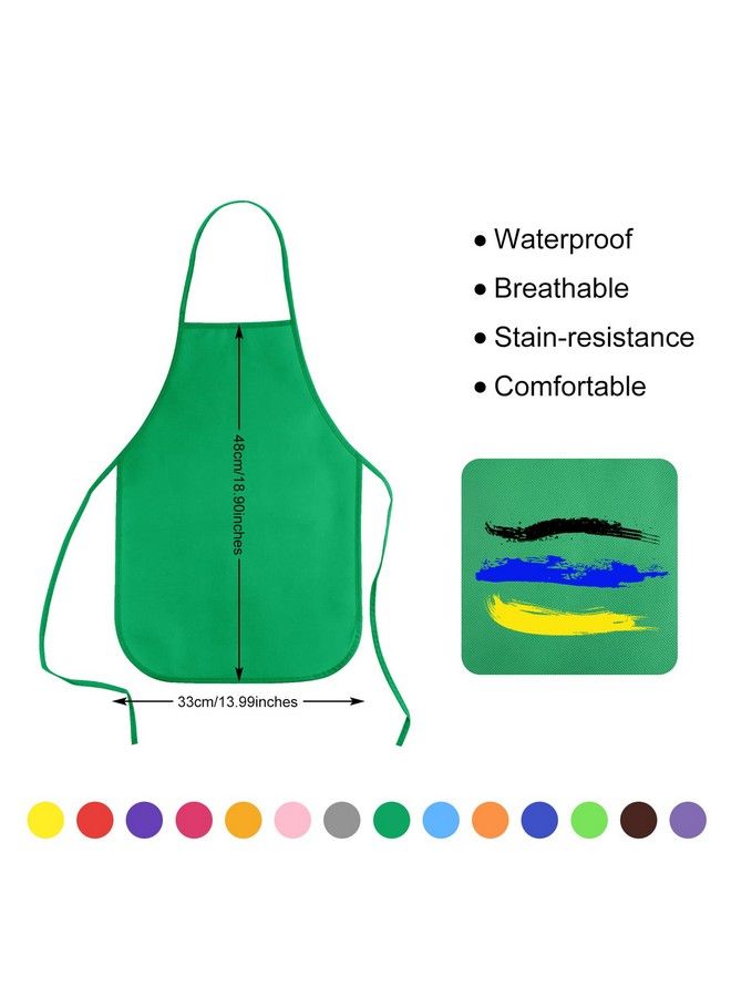 KUUQA 16 Pack Kids Art Aprons Children Painting Aprons Art Smocks Bulk For Craft Home Kitchen Classroom - Image 4