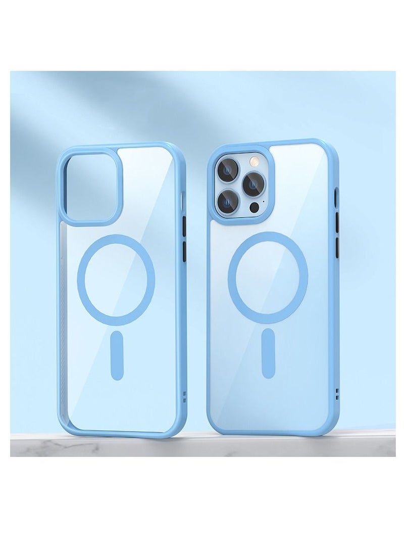 Magnetic Case for iPhone 13 Pro Max Case [MIL-Grade Drop Tested & Compatible with MagSafe] Translucent Matte Back with Aluminum Alloy Keys, Anti-Fingerprint Anti-Scratch - Image 1