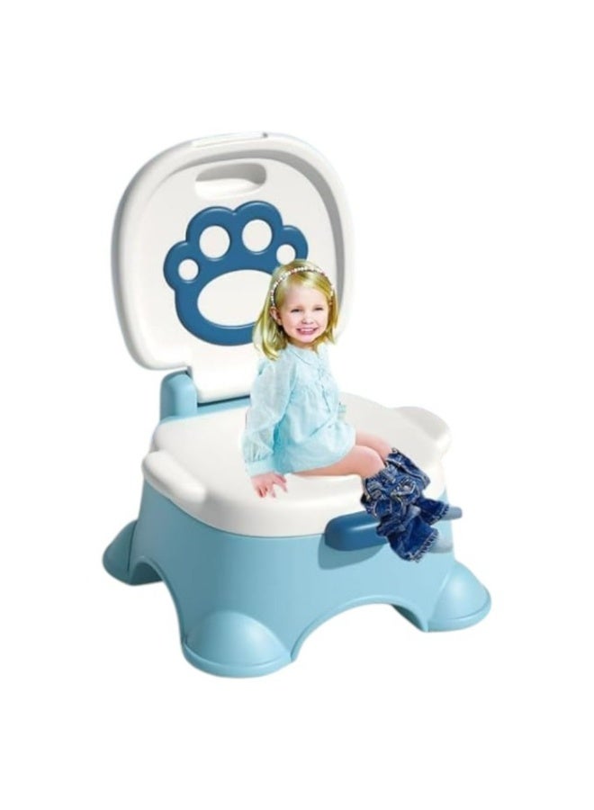 Tiibaby 3-In-1 Royal Baby Potty Step Stool - Blue  - Image 1