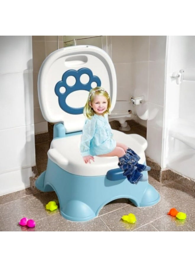 Tiibaby 3-In-1 Royal Baby Potty Step Stool - Blue  - Image 2