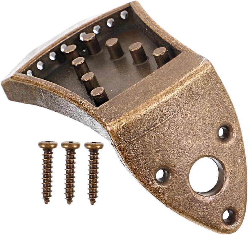 SUPVOX 1set Mandolin String Tailpiece Replacement Stylish Mandolin Accessory for Enhanced Sound Quality and Precision Tuning for Enthusiasts Antique - Image 1