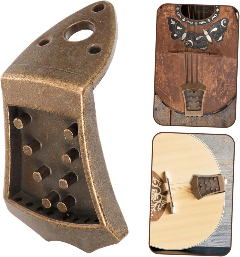 SUPVOX 1set Mandolin String Tailpiece Replacement Stylish Mandolin Accessory for Enhanced Sound Quality and Precision Tuning for Enthusiasts Antique - Image 3