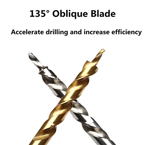 OCGIG 3/8" Pocket Hole Drill 1/4" Hex Shank Titianium coated Twist Step Drills with Adjustable Depth Stop Collar for Manual Pocket Hole Jig System - Image 5