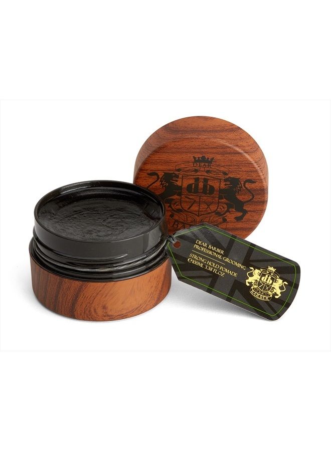 Dear Barber Men's Hair Styling Pomade for a Strong Hold with a Flexible and High Shine Finish 100ml - Image 1