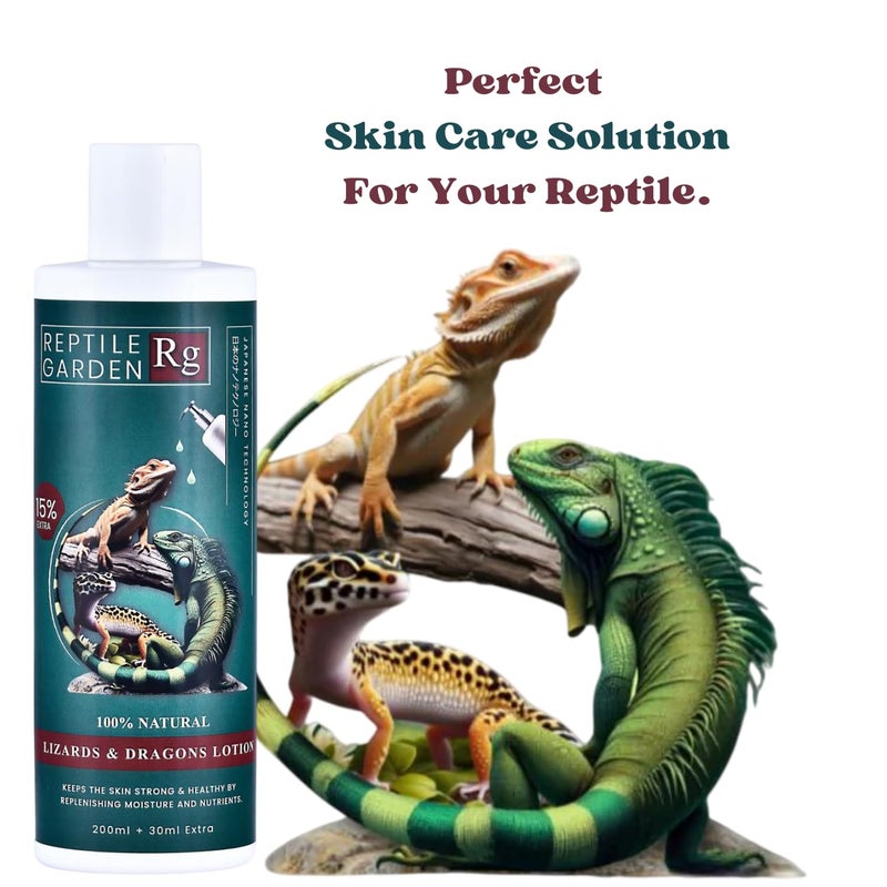 7pets Reptile Garden Lizard & Dragon Lotion | Keep Your Lizard or Dragon’s Skin Soft, Hydrated, and Healthy (200 ml + 30 ml) - Image 5