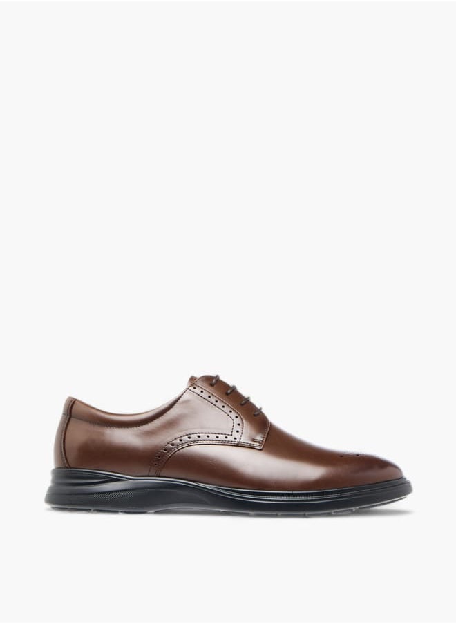 Le Confort Mens Solid Derby Shoes With Lace-Up Closure  - Image 3