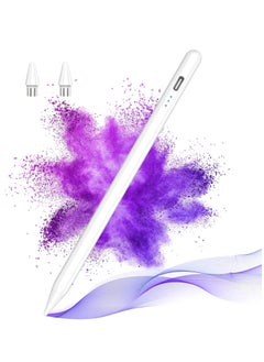 Generic Dual Tips Capacitive Stylus Pen with Palm Rejection for Android Touch Screens with Palm Rejection Compatible with Samsung/Huawei/Tablet/Mobile, White  - Image 1