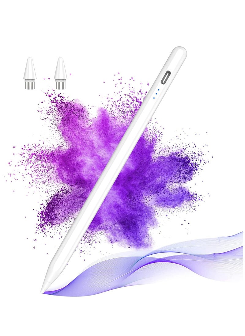 Generic - Dual Tips Capacitive Stylus Pen with Palm Rejection for Android Touch Screens with Palm Rejection Compatible with Samsung/Huawei/Tablet/Mobile, White - Image 1