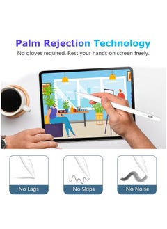 Generic Dual Tips Capacitive Stylus Pen with Palm Rejection for Android Touch Screens with Palm Rejection Compatible with Samsung/Huawei/Tablet/Mobile, White  - Image 5