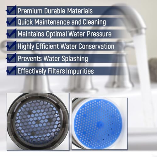 FIX ZHANG Faucet Aerator Flow Restrictor Service Kit Replacement for Moen 137401 Eco-Performance Aerator,1.5 gpm,18.5MM, with Key Removal Wrench Tool,Compatible with Rothbury or Voss - Image 3