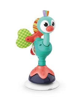 HOLA Hola Peacock Highchair Toy with Suction – Sensory Development Toy for Babies 6M+, Stimulates Vision, Hearing, and Touch, Fine Motor Skills, Non-Toxic and Easy to Clean, Mealtime Toys  - Image 1