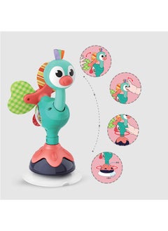 HOLA Hola Peacock Highchair Toy with Suction – Sensory Development Toy for Babies 6M+, Stimulates Vision, Hearing, and Touch, Fine Motor Skills, Non-Toxic and Easy to Clean, Mealtime Toys  - Image 5
