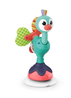 HOLA Hola Peacock Highchair Toy with Suction – Sensory Development Toy for Babies 6M+, Stimulates Vision, Hearing, and Touch, Fine Motor Skills, Non-Toxic and Easy to Clean, Mealtime Toys  - Image 2