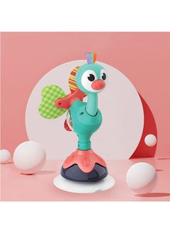 HOLA Hola Peacock Highchair Toy with Suction – Sensory Development Toy for Babies 6M+, Stimulates Vision, Hearing, and Touch, Fine Motor Skills, Non-Toxic and Easy to Clean, Mealtime Toys  - Image 4