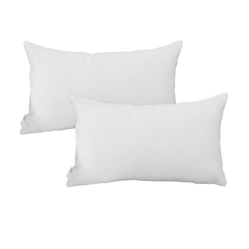 Natus Weaver White Pillow Cases Faux Lumbar Dispar Throw Coushion Cover Covercase with sthipper shipper for bed sofa 12 "× 20" "2 قطعة