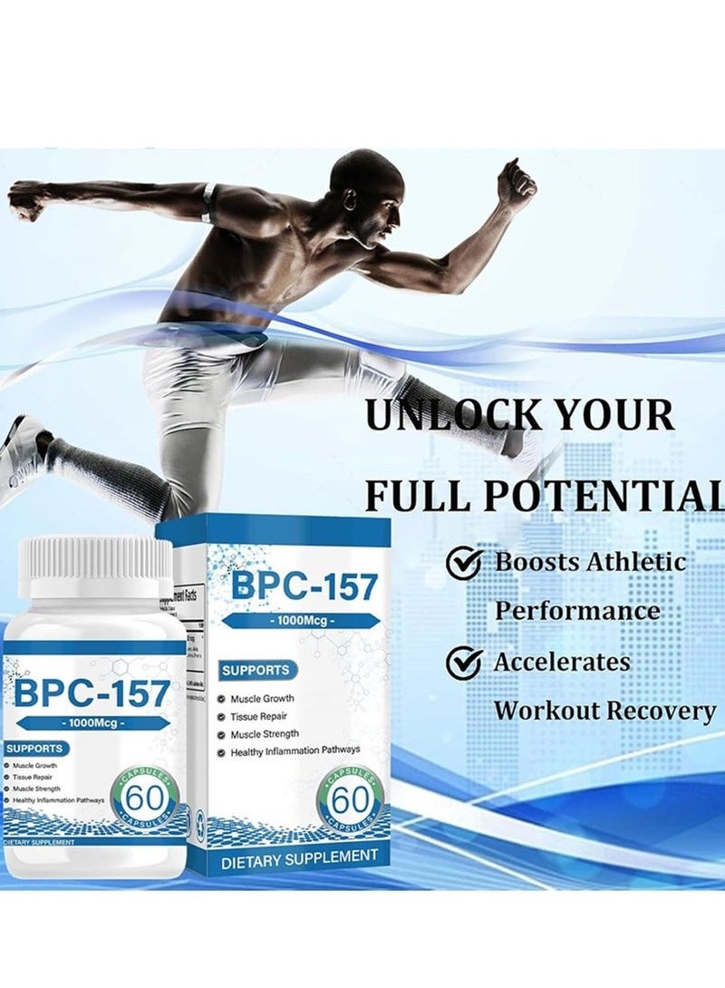 BPC BPC 157 Peptide Capsule Pro, Bepecin-157 New Protective Compound, For Faster Recovery And Gut Healing, 1000mcg,Gluten Free Supplement 60 Capsules  - Image 5